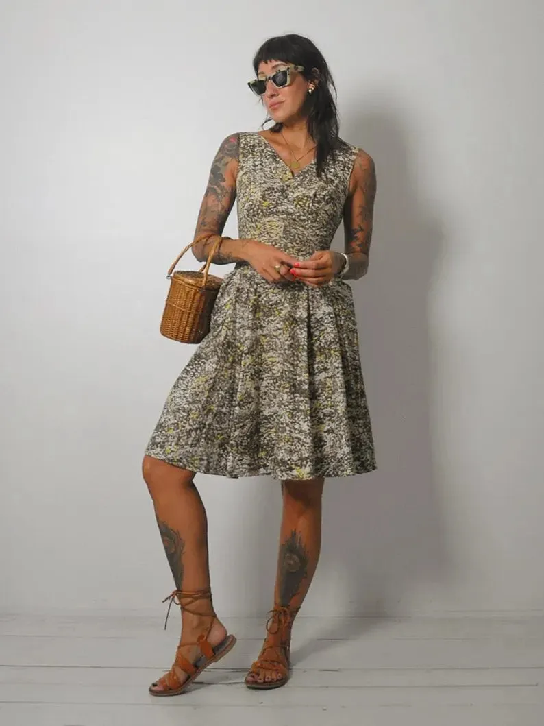 1950's Abstract Petite dress