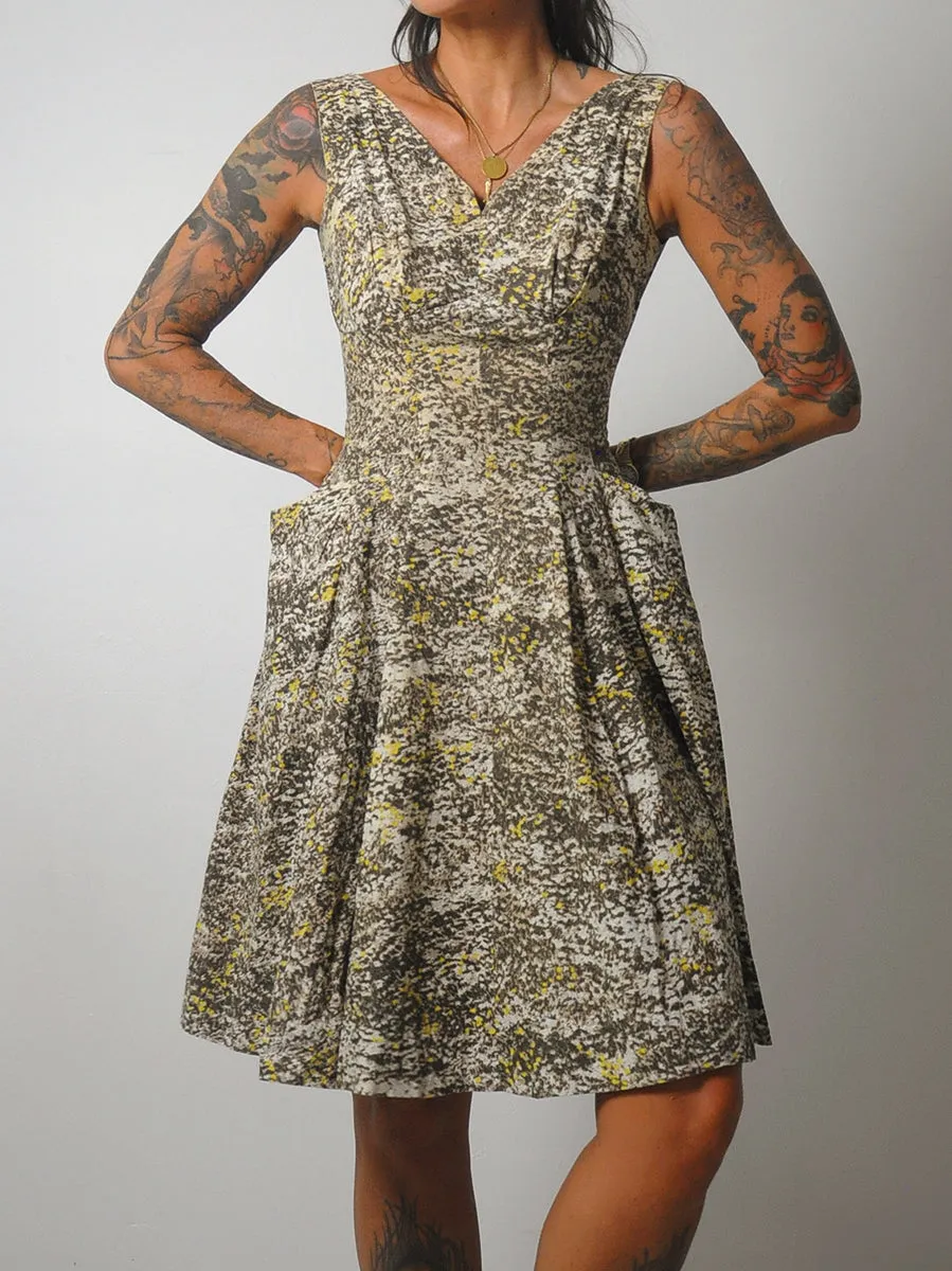 1950's Abstract Petite dress