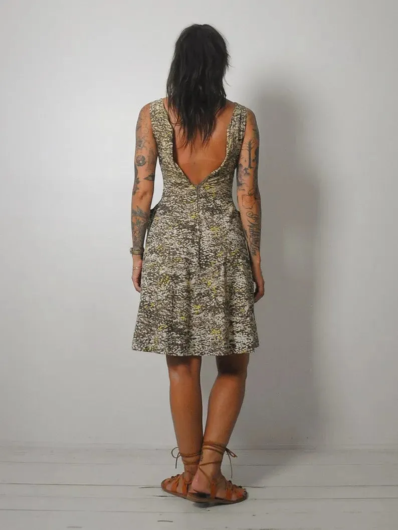1950's Abstract Petite dress