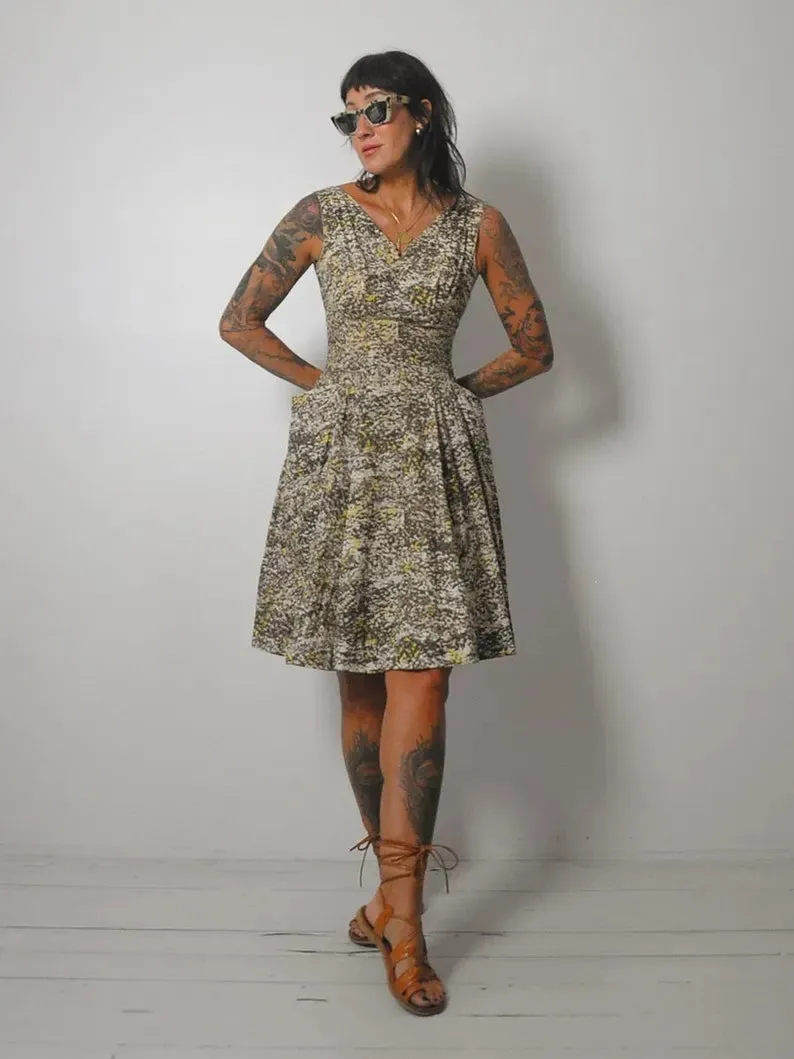 1950's Abstract Petite dress