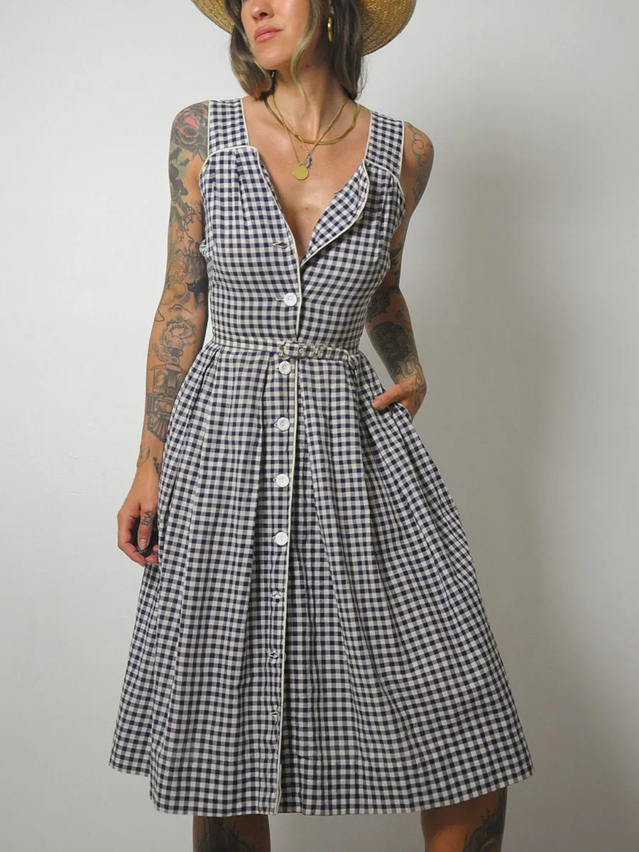 1950's Ciao Gingham Sundress