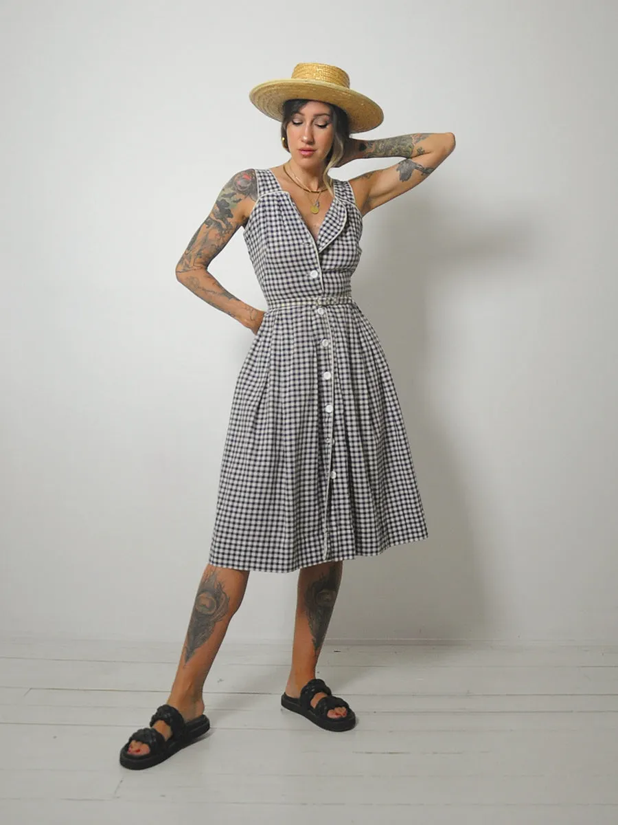 1950's Ciao Gingham Sundress