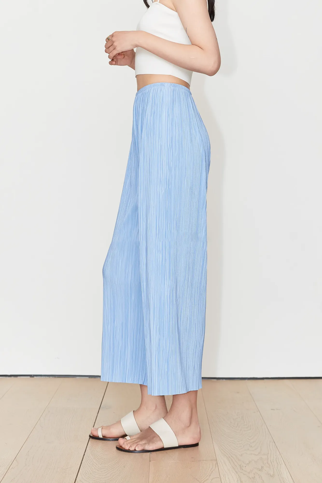Airy Issey Miyake Inspired Pleated Wide Leg Pants