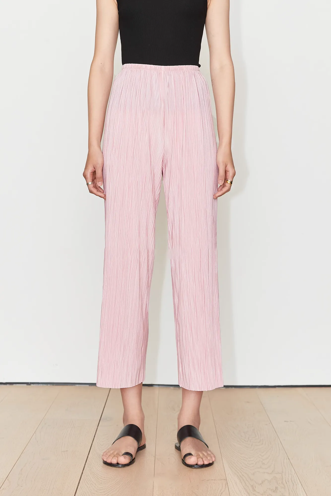 Airy Issey Miyake Inspired Pleated Wide Leg Pants
