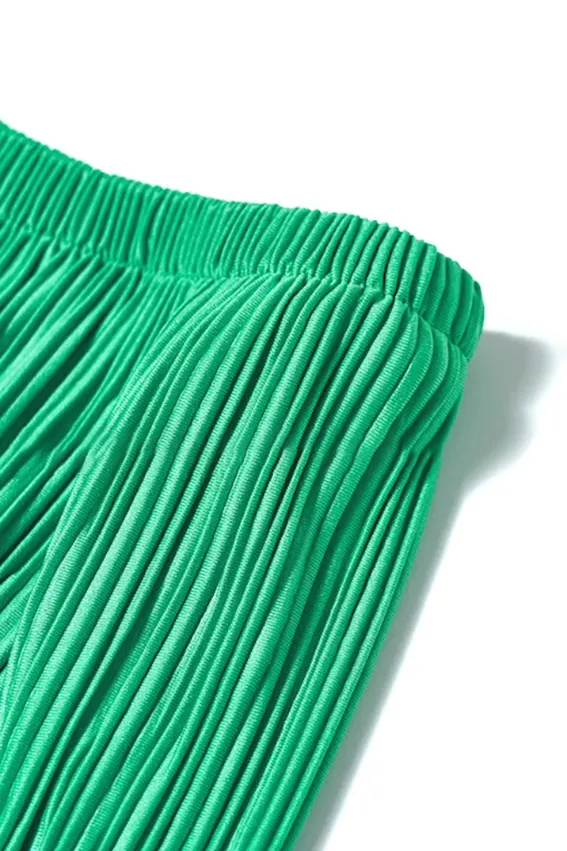 Airy Issey Miyake Inspired Pleated Wide Leg Pants