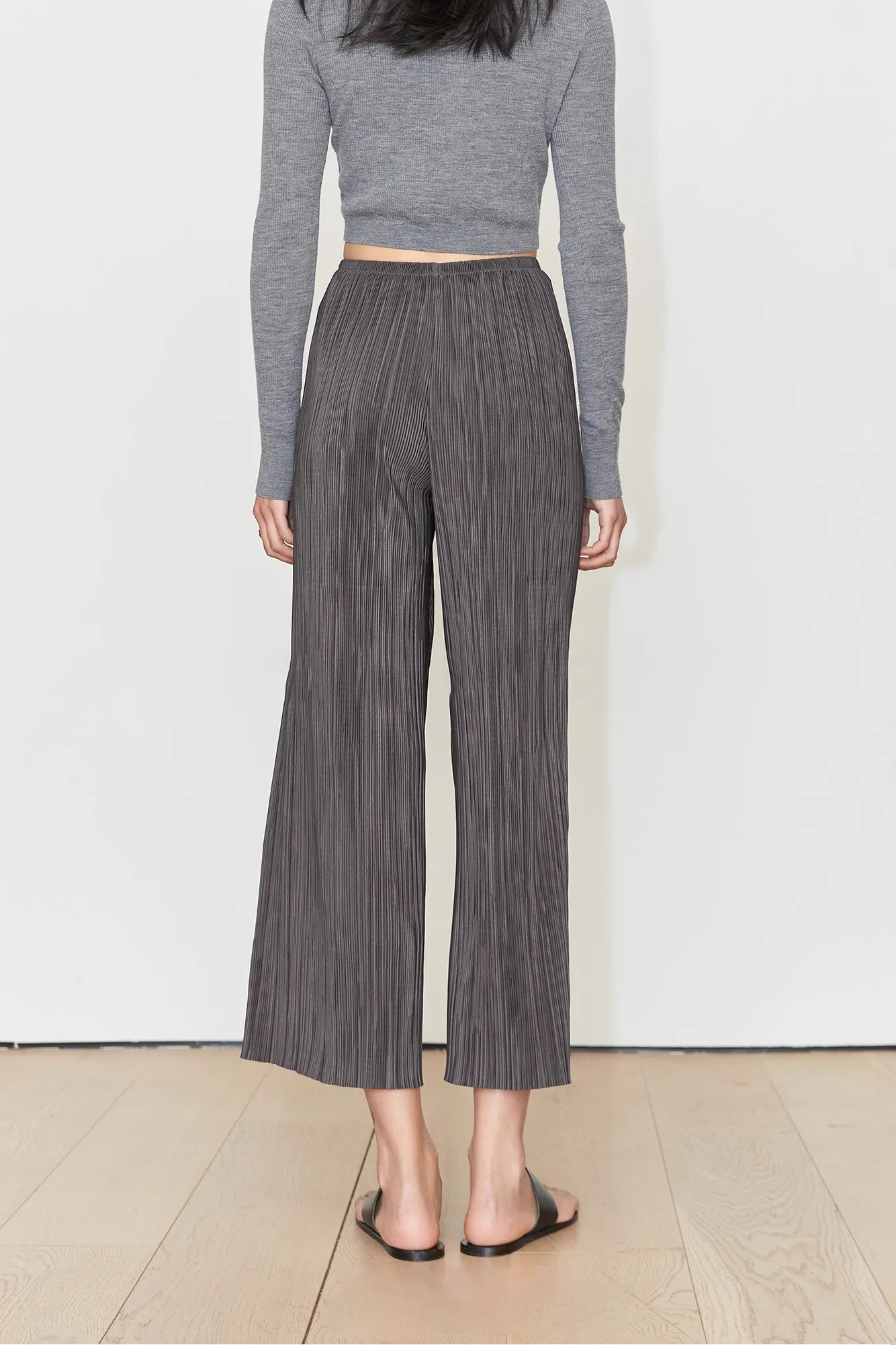 Airy Issey Miyake Inspired Pleated Wide Leg Pants