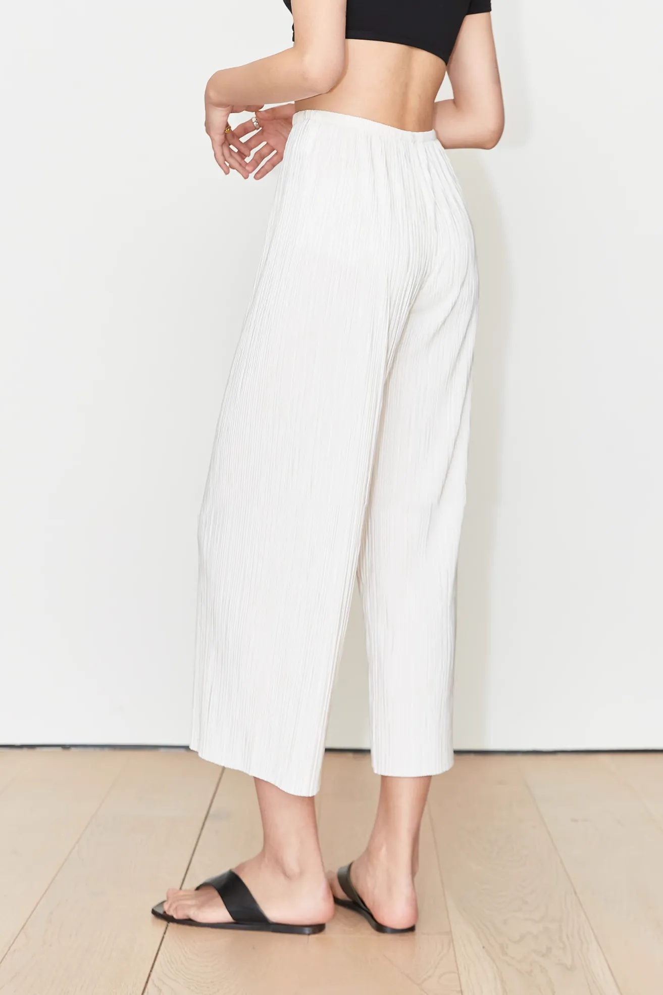 Airy Issey Miyake Inspired Pleated Wide Leg Pants