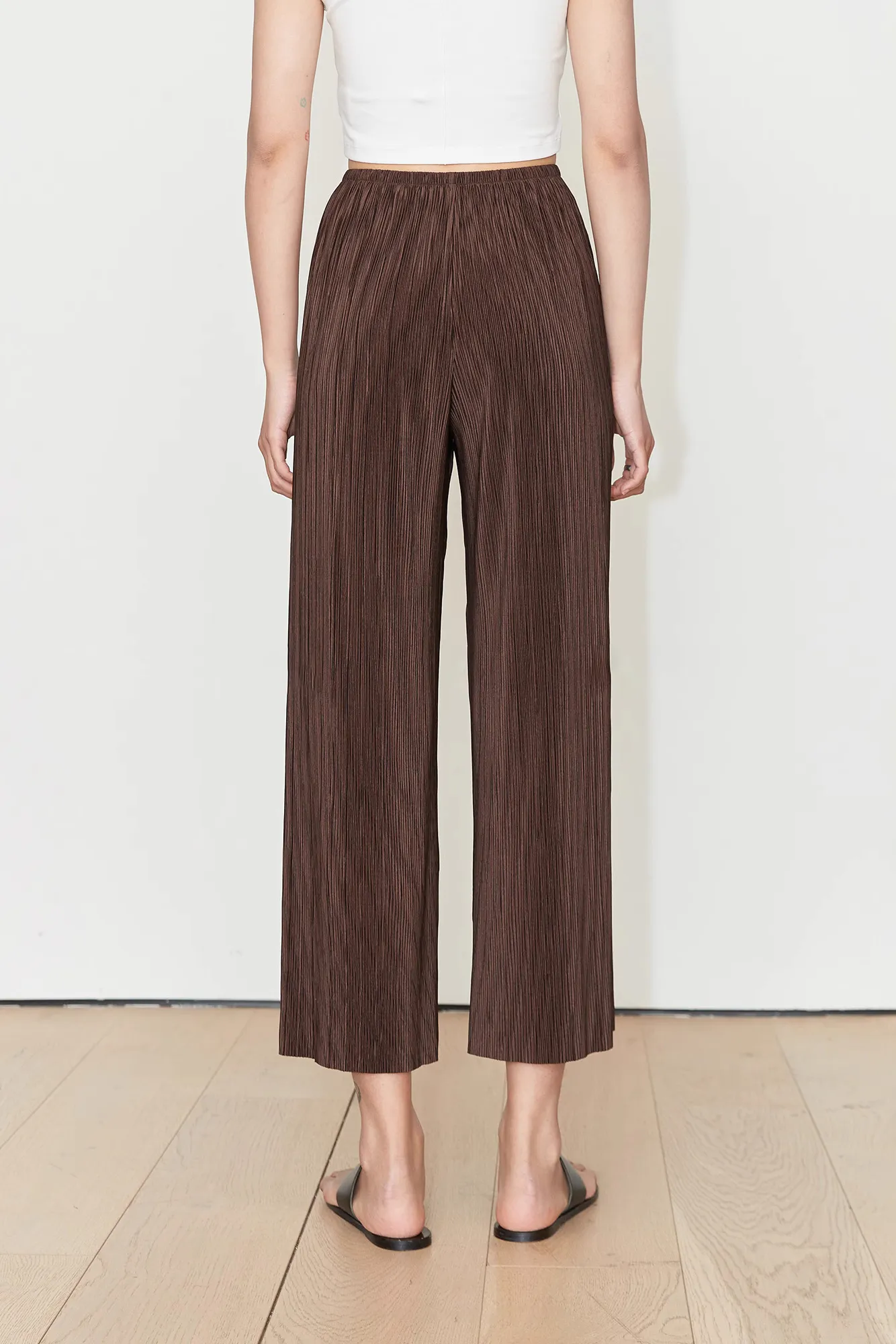 Airy Issey Miyake Inspired Pleated Wide Leg Pants