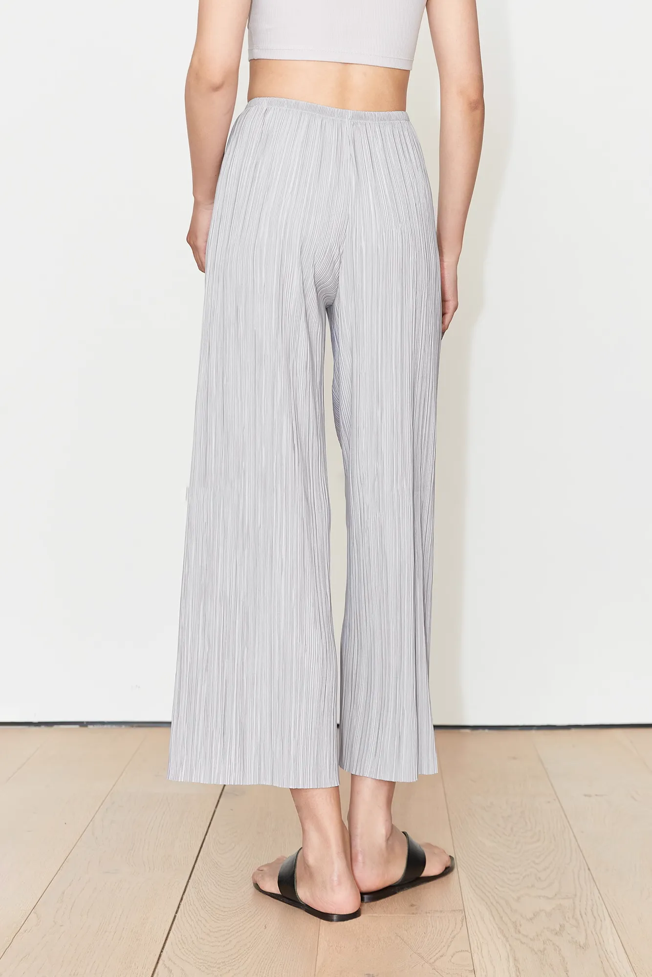 Airy Issey Miyake Inspired Pleated Wide Leg Pants