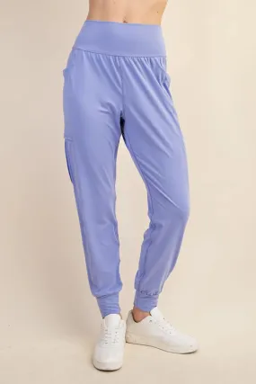 Butter Jogger with Side Pockets  Blue Hyacinth