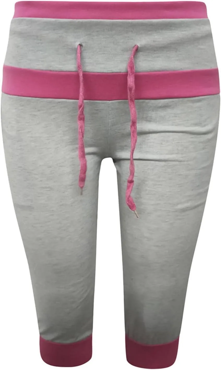 Capri Pants for Women Summer High Waisted Capris Pant Cropped Trouser Pants Stretchy Cinch Bottom Pant with Pocket