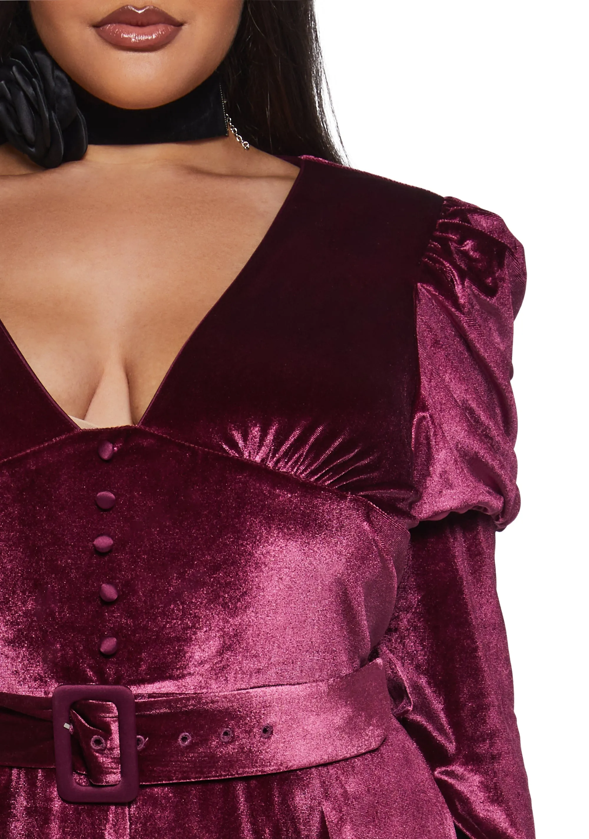 Chic Manners Velvet Romper - Pink