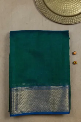 Dual Shaded Green Maheshwari Silk Cotton saree