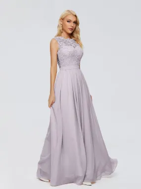 Dusky Bridesmaid Dress Melody Elegant Bateau Chiffon Bridesmaid Dresses