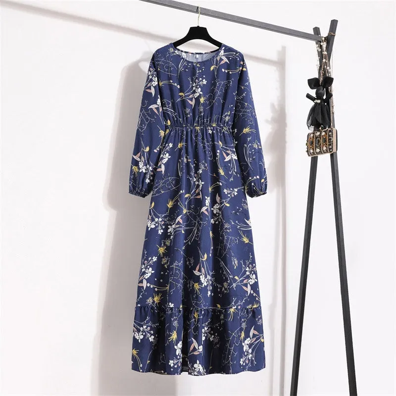 Elegant Floral Print Dress