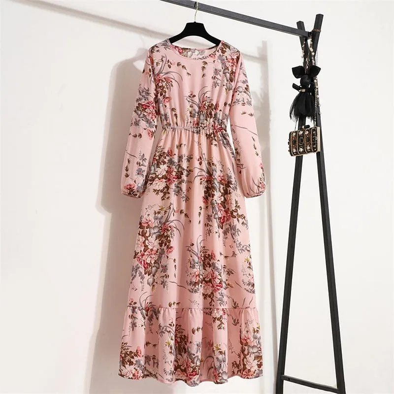 Elegant Floral Print Dress