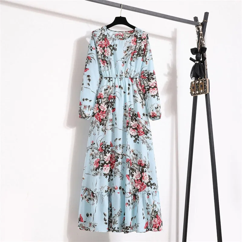 Elegant Floral Print Dress