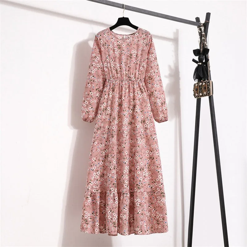 Elegant Floral Print Dress