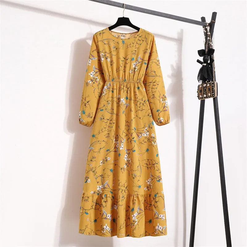 Elegant Floral Print Dress