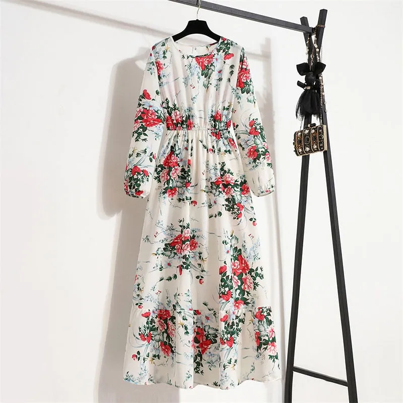 Elegant Floral Print Dress