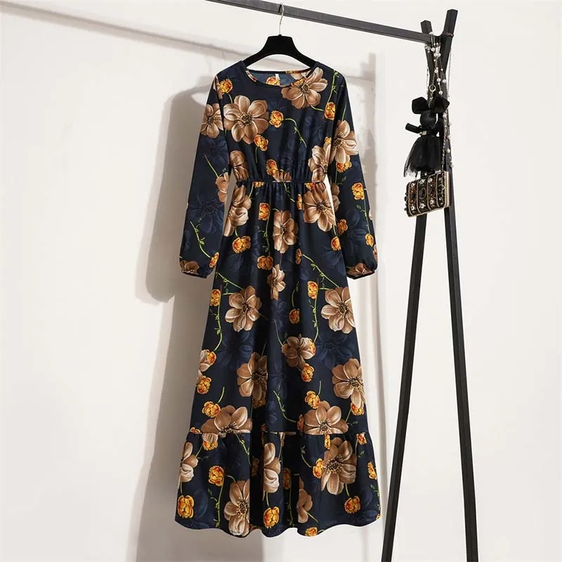 Elegant Floral Print Dress