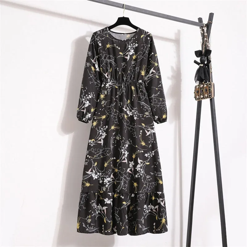 Elegant Floral Print Dress