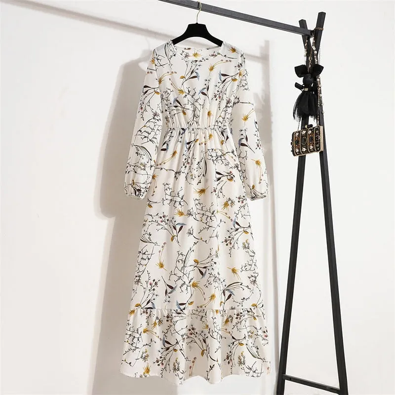 Elegant Floral Print Dress