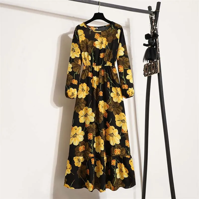 Elegant Floral Print Dress
