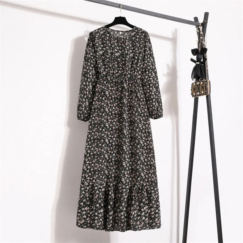 Elegant Floral Print Dress