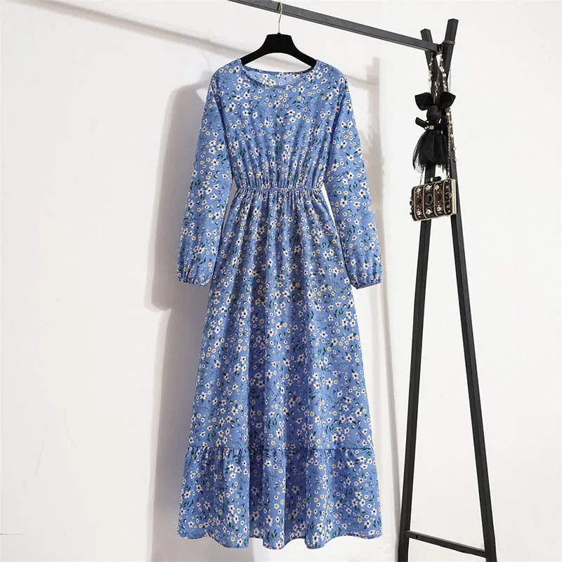 Elegant Floral Print Dress