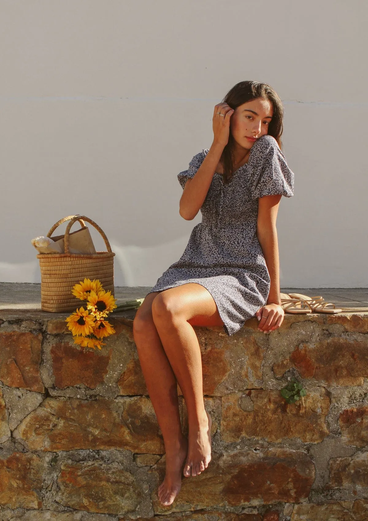 Emelie Day Dress | Midnight Meadow