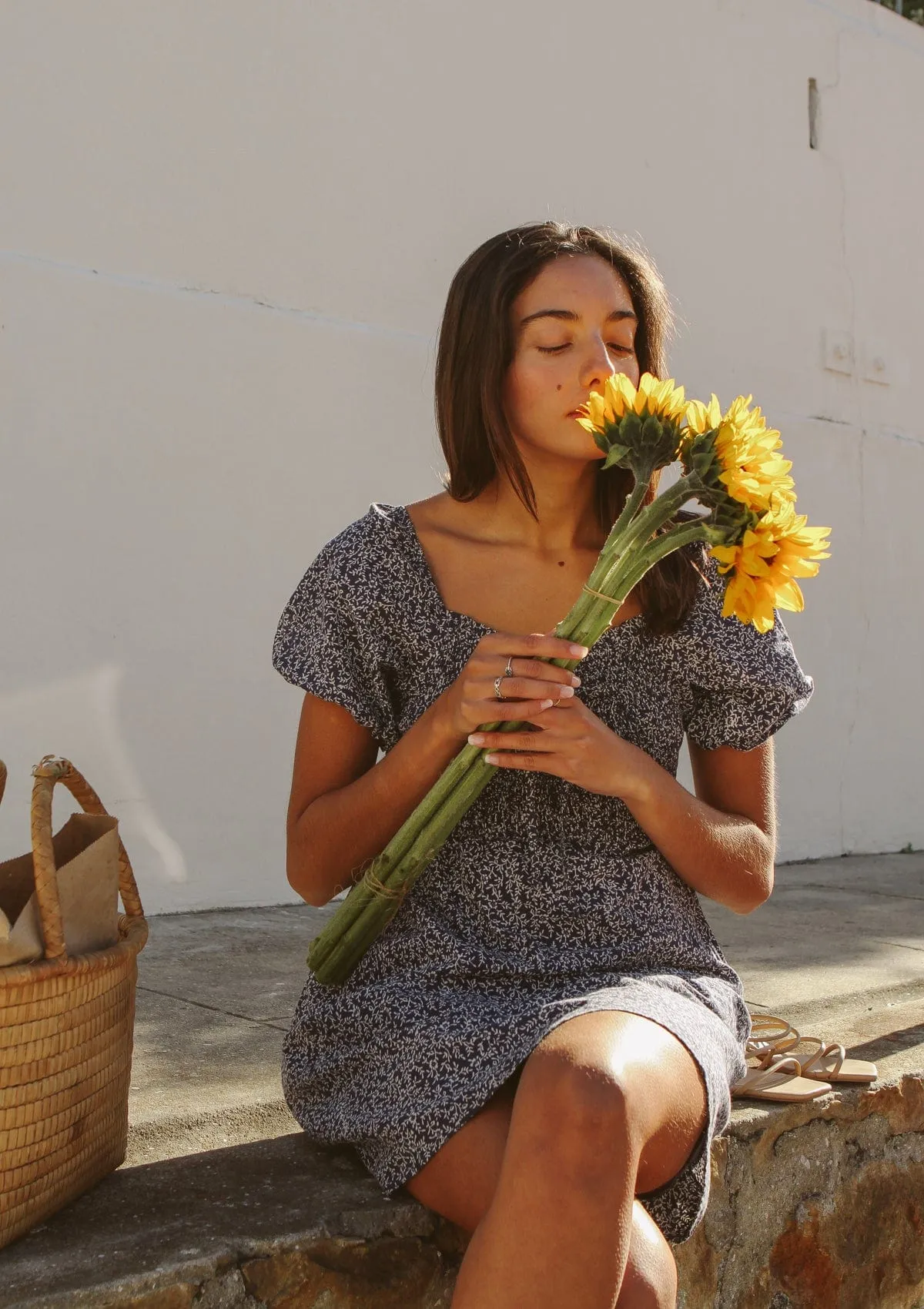 Emelie Day Dress | Midnight Meadow