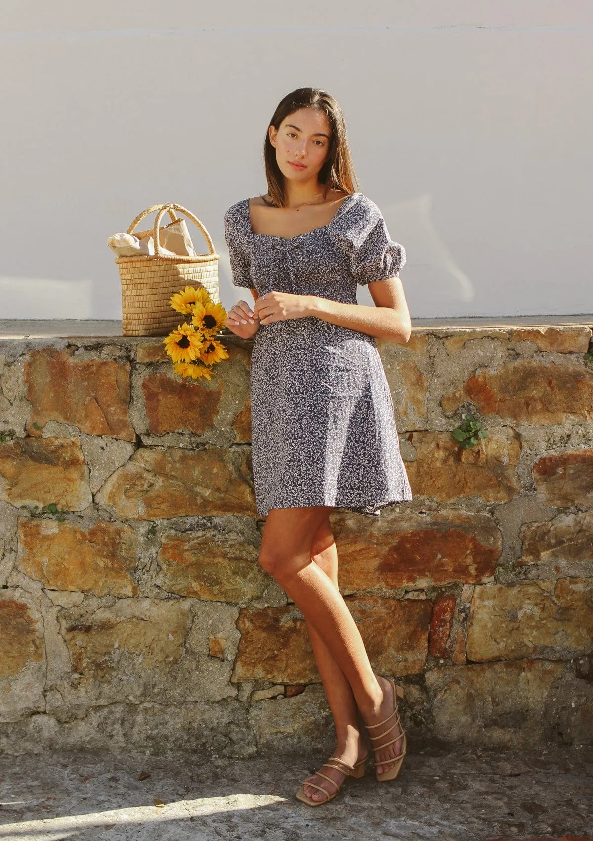 Emelie Day Dress | Midnight Meadow