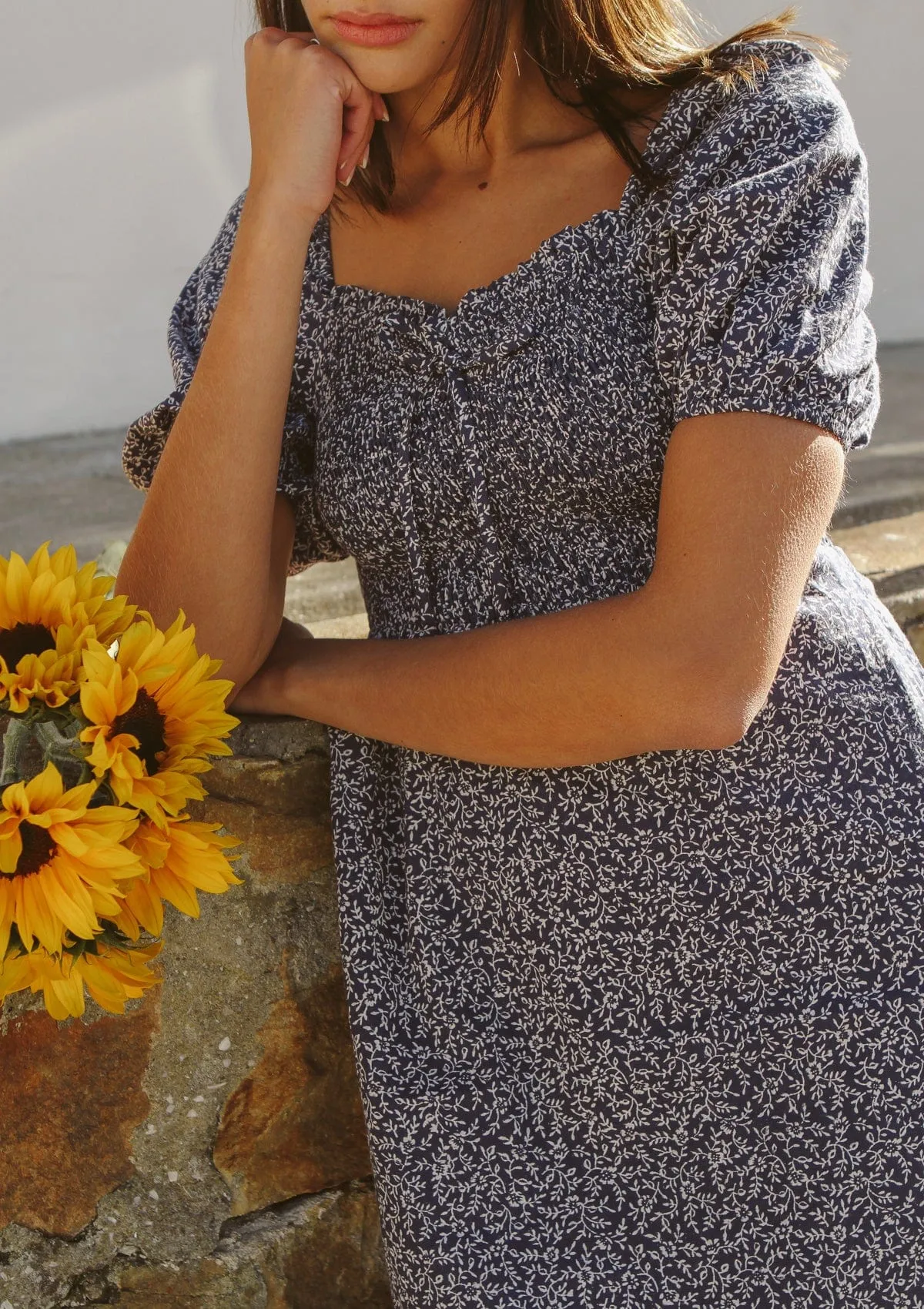 Emelie Day Dress | Midnight Meadow
