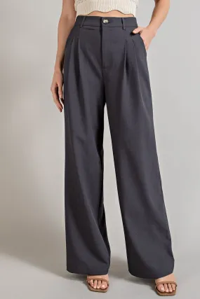 FINAL SALE Classic Carly Charcoal Straight Leg Pants