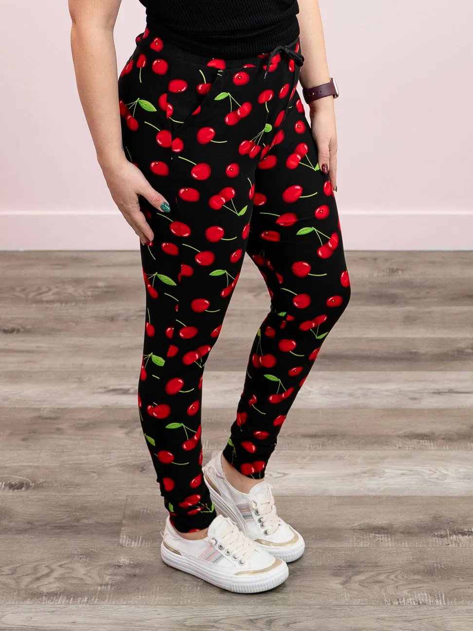*FINAL SALE* Lux Joggers | Black Cherry