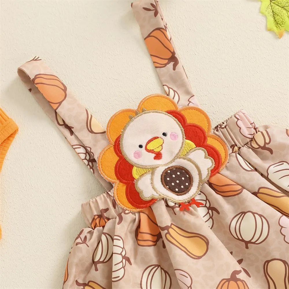 FIOMVA My First Christmas Baby Girl Outfit Newborn Romper Skirts Set Fall Winter Infant Christmas Dress Overall Clothes
