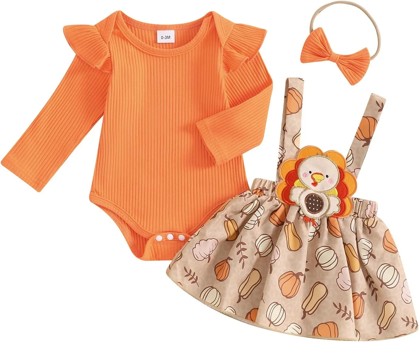 FIOMVA My First Christmas Baby Girl Outfit Newborn Romper Skirts Set Fall Winter Infant Christmas Dress Overall Clothes