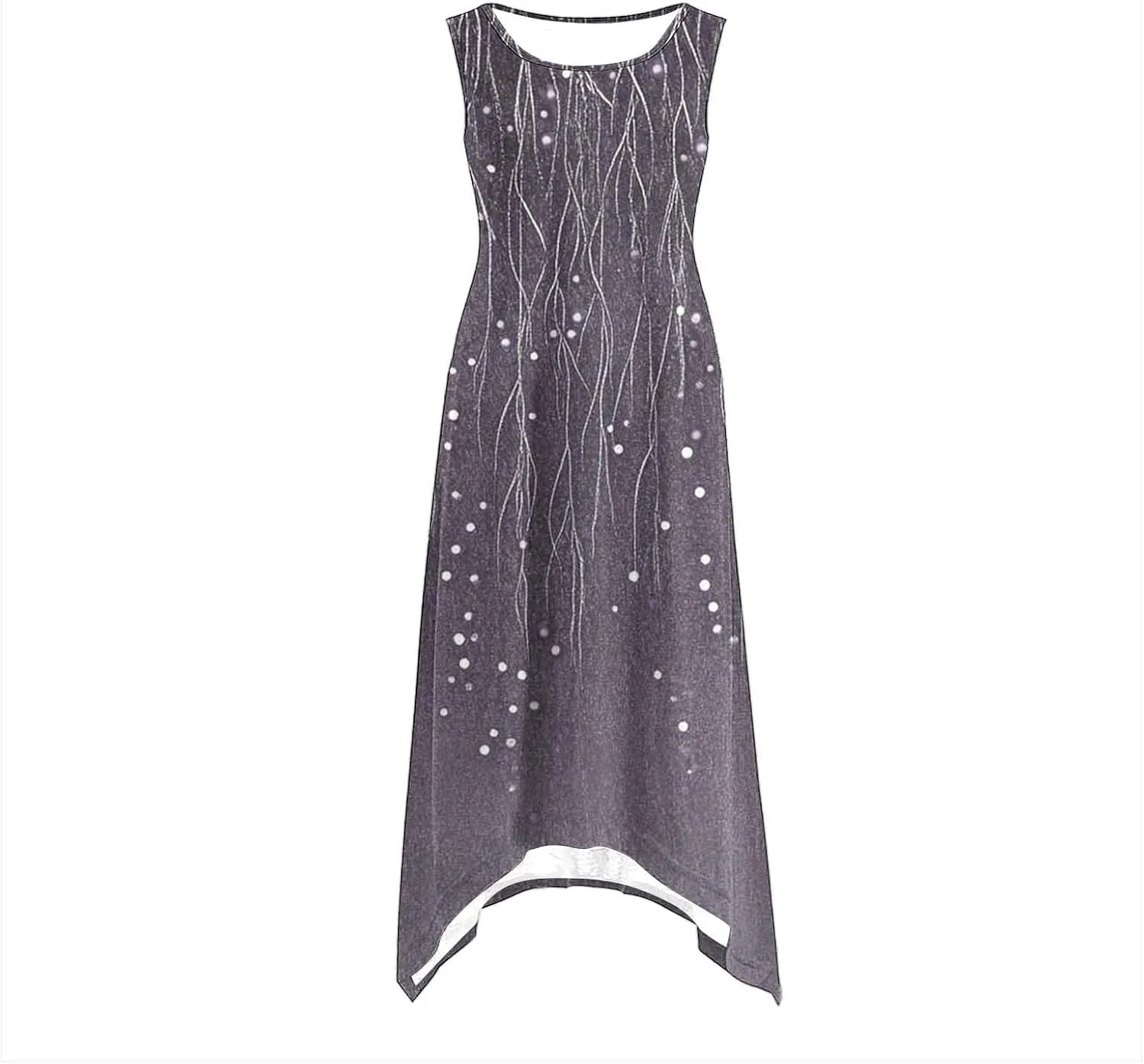 Floral Print Summer Dresses Women Trendy Casual Beach Sundress Sleeveless Boho Sun Dress Tank Dresses Resort Wear