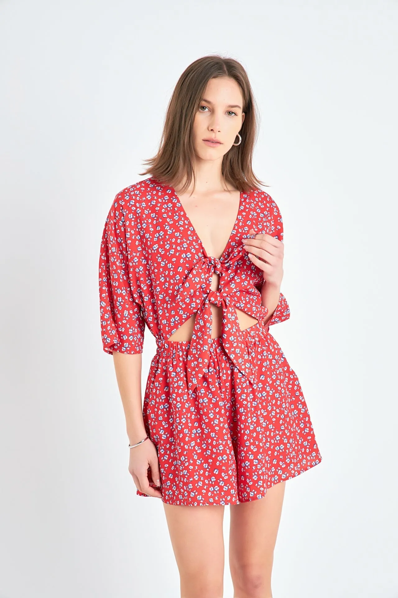 Floral Tied Romper