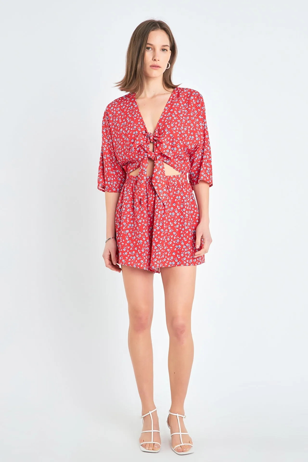 Floral Tied Romper