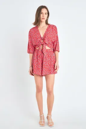 Floral Tied Romper