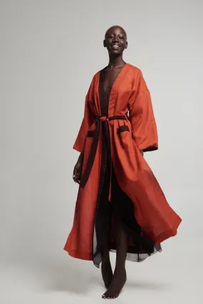 Halos Robe in Burnt Orange