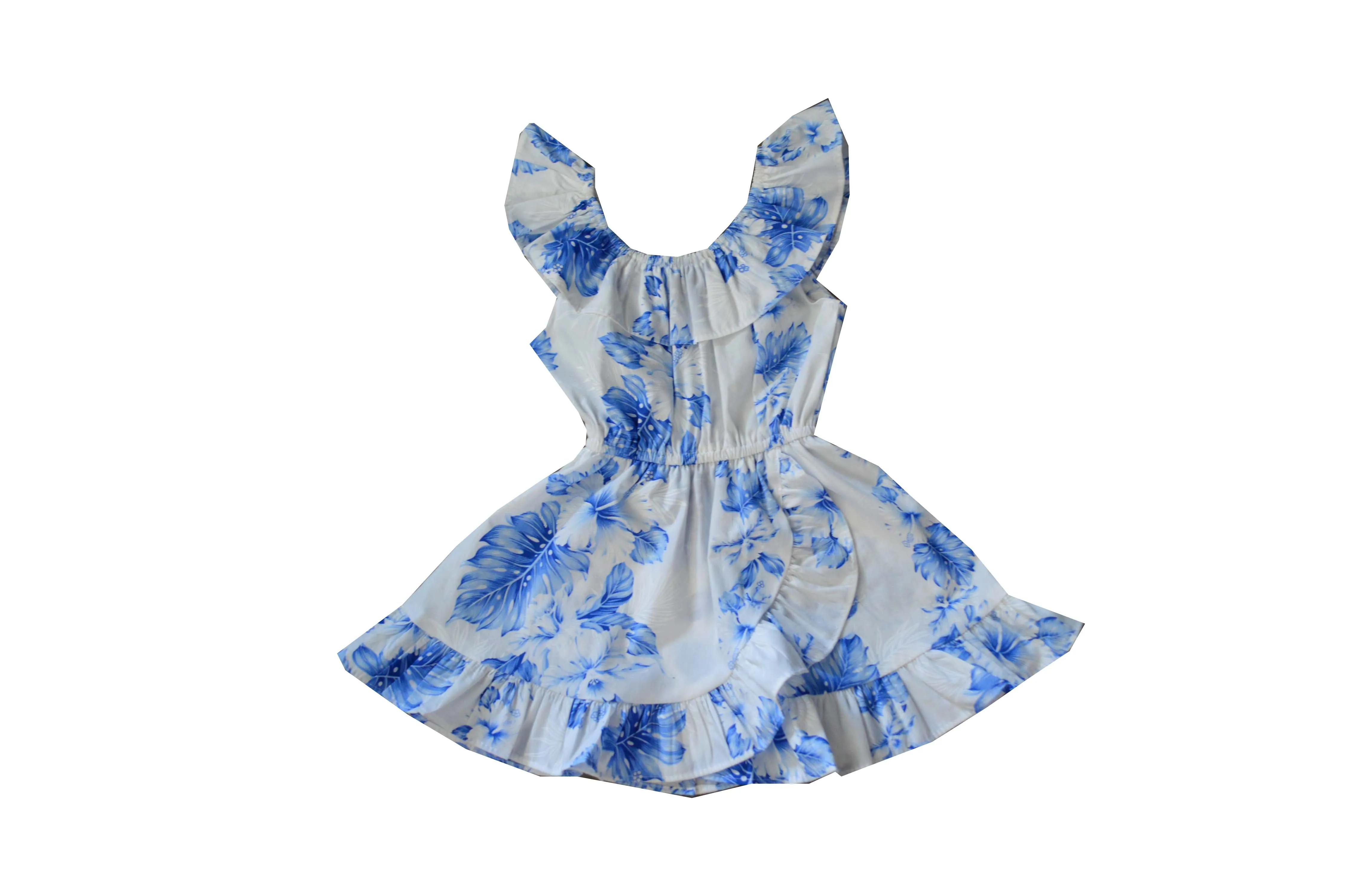 Hibiscus Panel Cotton Hawaiian Dress Girl