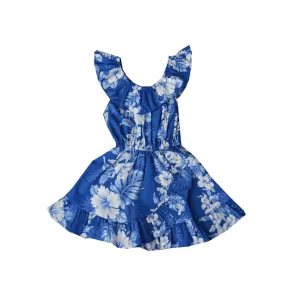 Hibiscus Panel Cotton Hawaiian Dress Girl