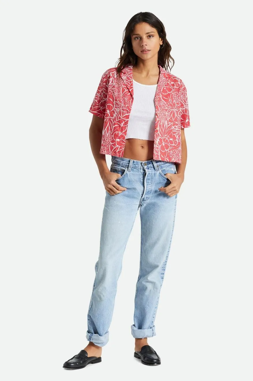 Indo Linen S/S Woven - Aloha Red