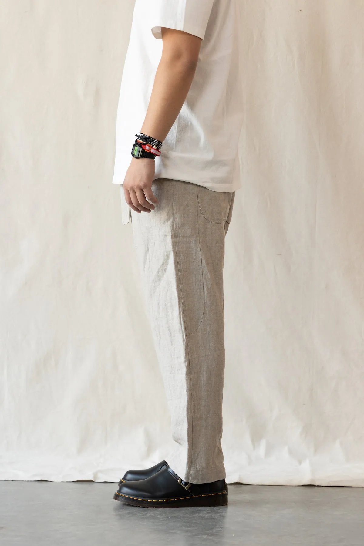 Irish Linen Relaxed Pants - Beige