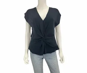 joie Navy 100% Silk Blouse Size M