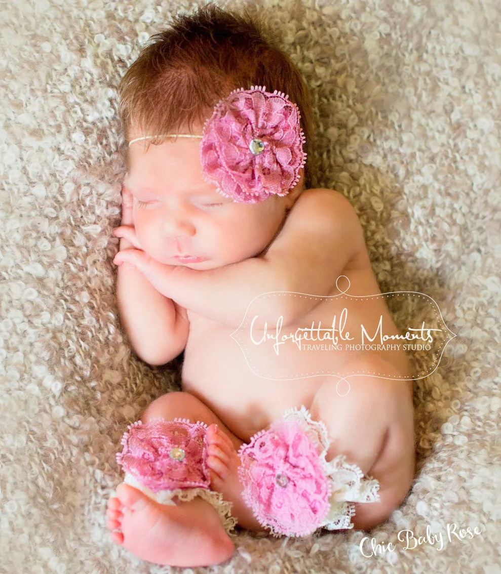 Lace Rosette Available in 15 Colors