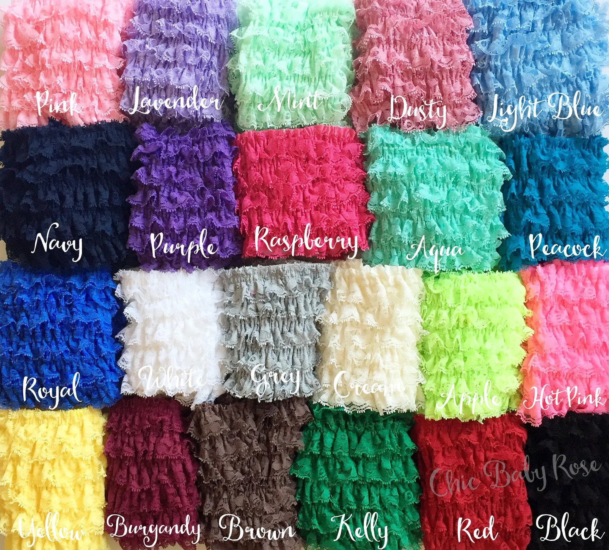 Lace Rosette Available in 15 Colors